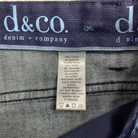 D & Co Womens Denim Jeans 12 Stretch Bootcut Medium Wash Outdoor Casual - Picture 8 of 16